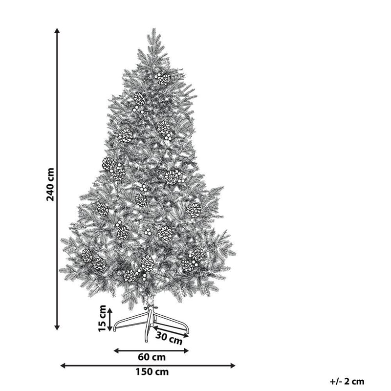 Denali Plastgran 240 cm - Grön|Röd|Vit - Inredning & dekor - Julpynt & helgdekoration - Julpynt & juldekoration - Plastgran