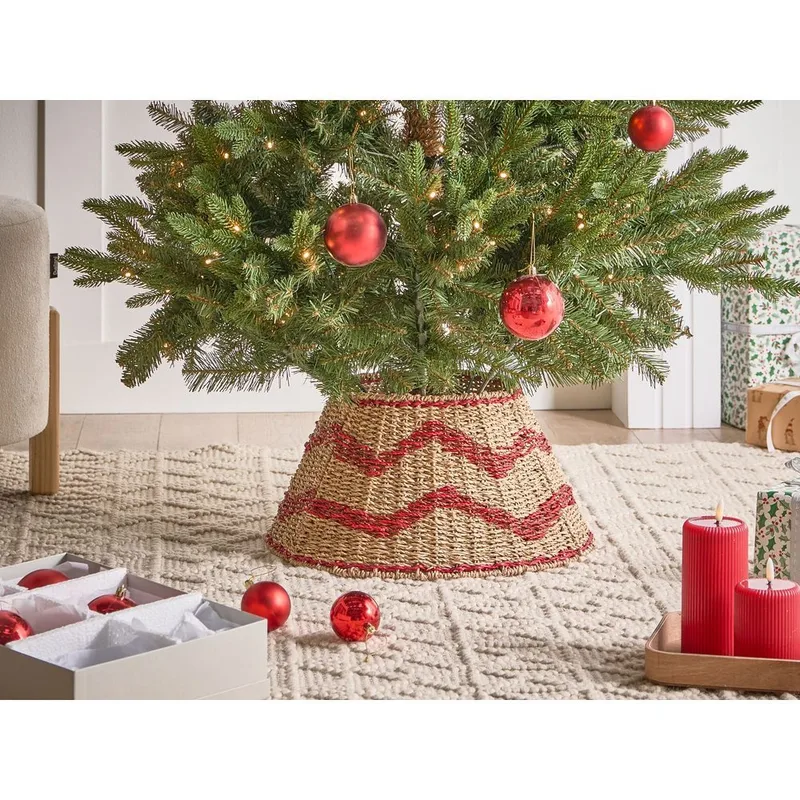 Julgranskrage Hiver - Naturlig, Röd 43x43x24 cm - Inredning & dekor - Julpynt & helgdekoration - Julpynt & juldekoration - Julgransfot