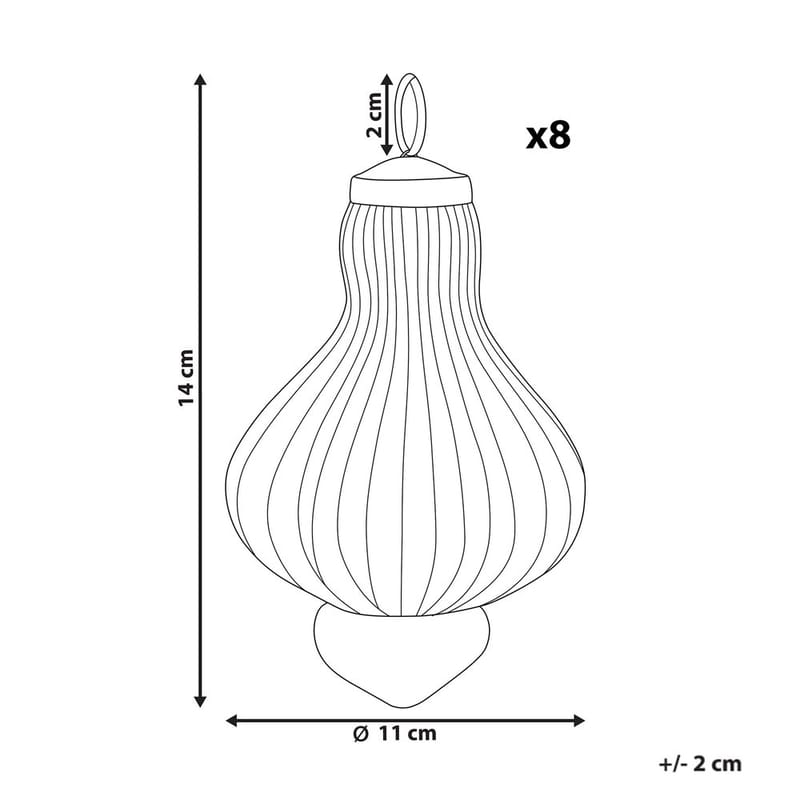 Julgranskula Brillant Set med 8 - Guld, Grön - Inredning & dekor - Julpynt & helgdekoration - Julpynt & juldekoration - Julgranspynt
