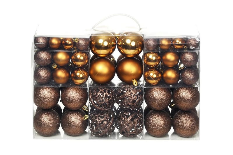 Julgranskulor 100 delar set 3/4/6 cm brun/brons/guld - Inredning & dekor - Julpynt & helgdekoration - Julpynt & juldekoration - Julgranspynt