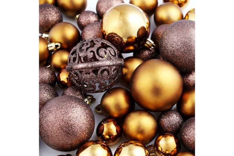Julgranskulor 100 delar set 3/4/6 cm brun/brons/guld - Inredning & dekor - Julpynt & helgdekoration - Julpynt & juldekoration - Julgranspynt