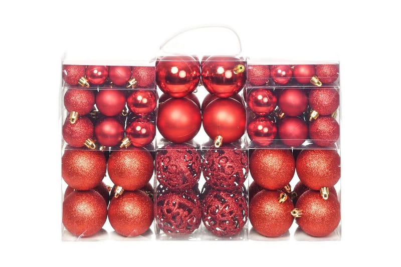 Julgranskulor 100 delar set 3/4/6 cm röd - Röd - Inredning & dekor - Julpynt & helgdekoration - Julpynt & juldekoration - Julgranspynt
