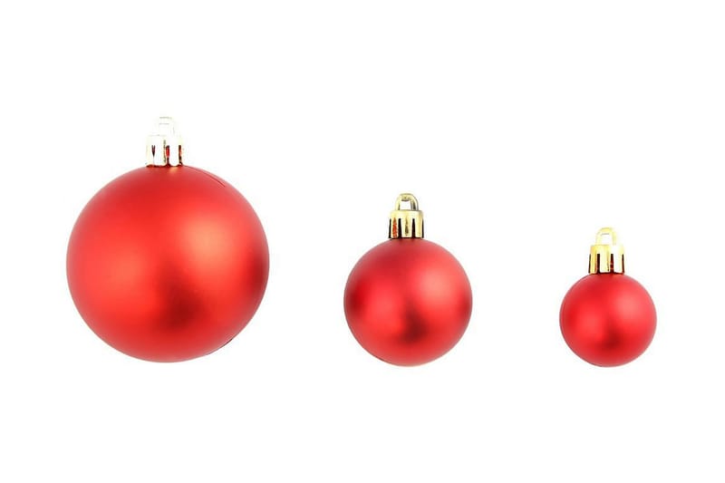 Julgranskulor 100 delar set 3/4/6 cm röd - Röd - Inredning & dekor - Julpynt & helgdekoration - Julpynt & juldekoration - Julgranspynt