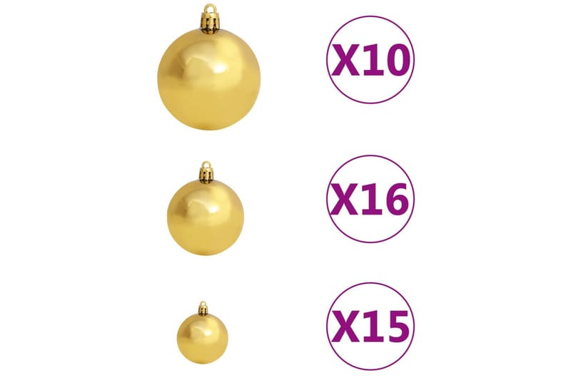 Julgranskulor 120 st med spira och 300 LED guld och brons - Inredning & dekor - Julpynt & helgdekoration - Julpynt & juldekoration - Julgranspynt