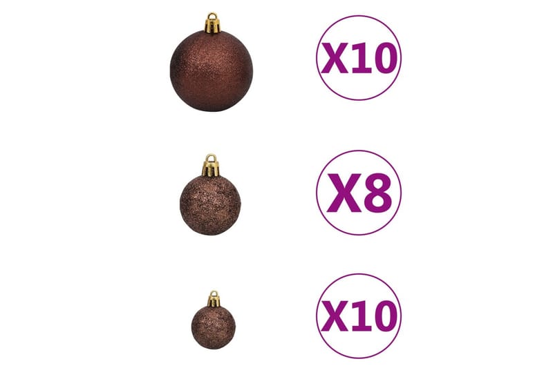 Julgranskulor 120 st med spira och 300 LED guld och brons - Inredning & dekor - Julpynt & helgdekoration - Julpynt & juldekoration - Julgranspynt