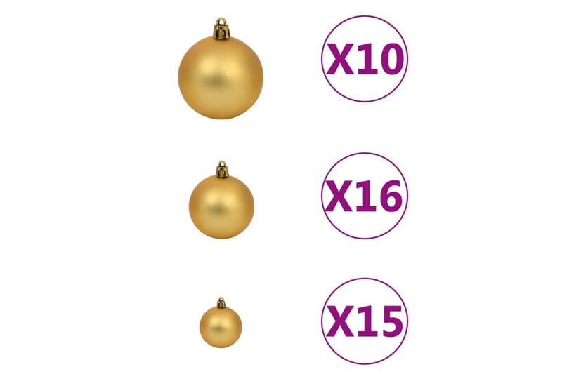 Julgranskulor 120 st med spira och 300 LED guld och brons - Inredning & dekor - Julpynt & helgdekoration - Julpynt & juldekoration - Julgranspynt