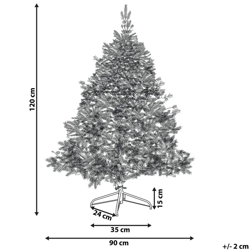 Konstgjord Snöig Julgran Tomichi - 90x90x120 cm - Inredning & dekor - Julpynt & helgdekoration - Julpynt & juldekoration - Plastgran