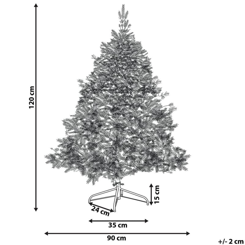 Konstgjord Snöig Julgran Tomichi - 90x90x120 cm - Inredning & dekor - Julpynt & helgdekoration - Julpynt & juldekoration - Plastgran
