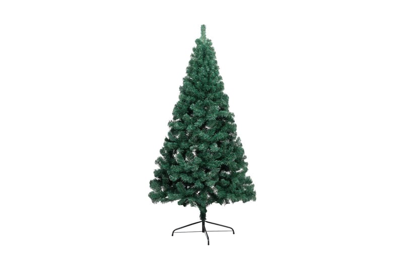 Halv plastgran med fot grön 180 cm PVC - Plastgran