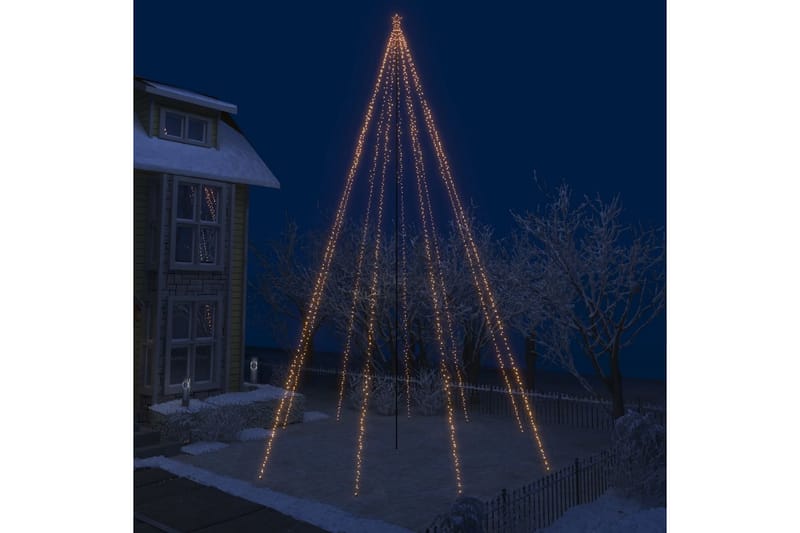 Julgran LED inomhus/utomhus 1300 lysdioder 8 m - Vit - Plastgran