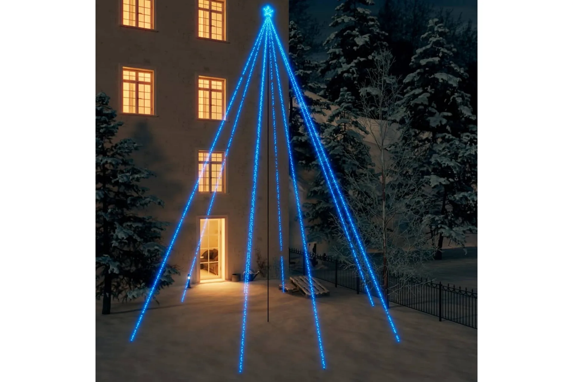 Julgransbelysning inomhus/utomhus 1300 LEDs blå 8 m - Blå