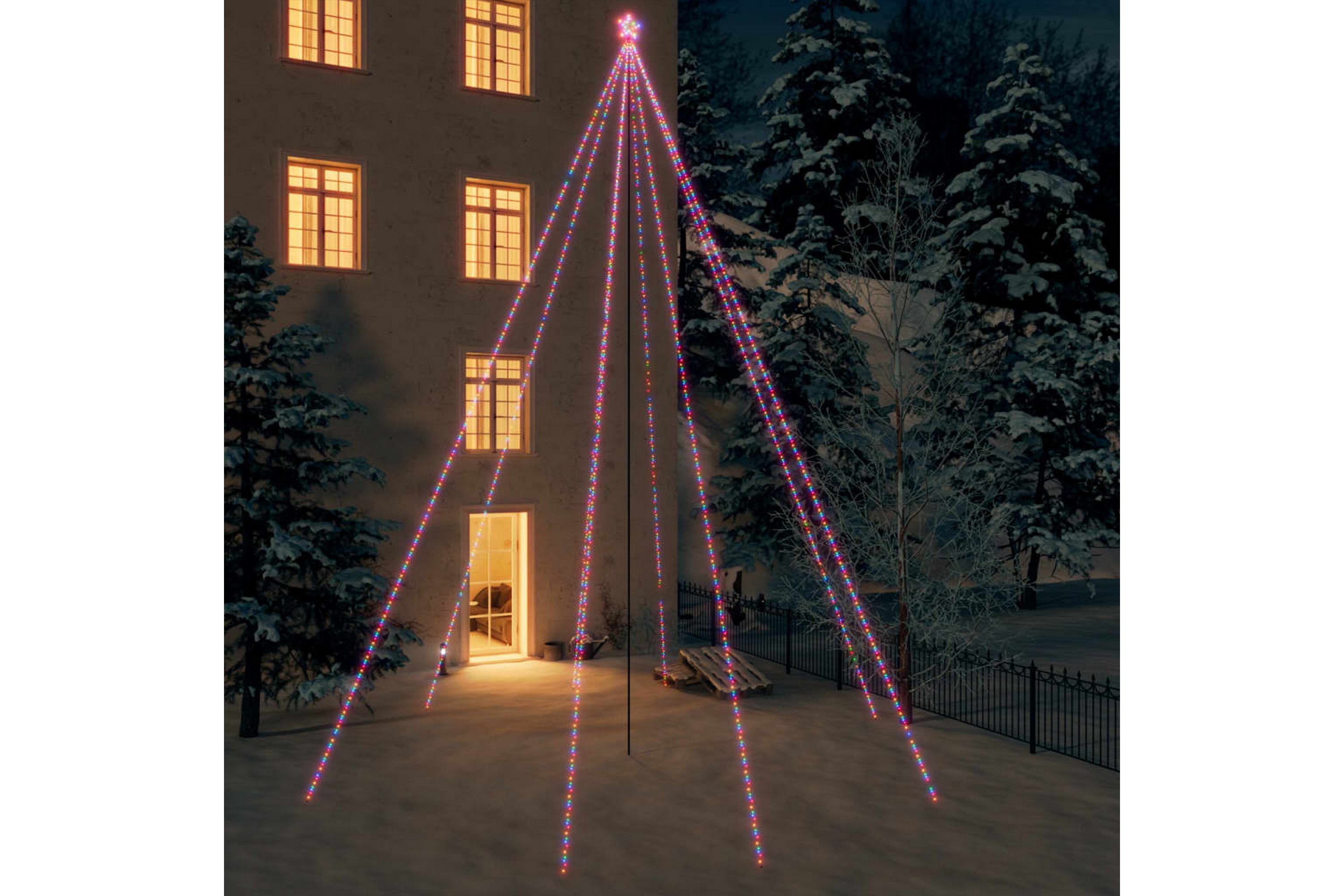 Julgransbelysning inomhus/utomhus 1300 LEDs färgglad 8 m – Flerfärgad