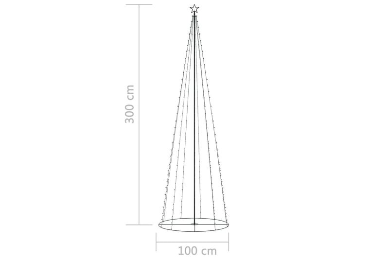 Julgranskon 330 färgglada LEDs 100x300 cm - Flerfärgad - Plastgran