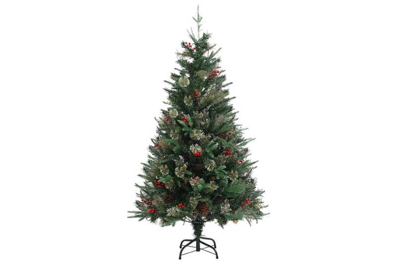 Plastgran med ljusslinga och kottar grön 150 cm PVC&PE - Inredning & dekor - Julpynt & helgdekoration - Julpynt & juldekoration - Plastgran