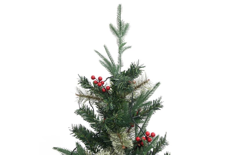 Plastgran med ljusslinga och kottar grön 150 cm PVC&PE - Inredning & dekor - Julpynt & helgdekoration - Julpynt & juldekoration - Plastgran