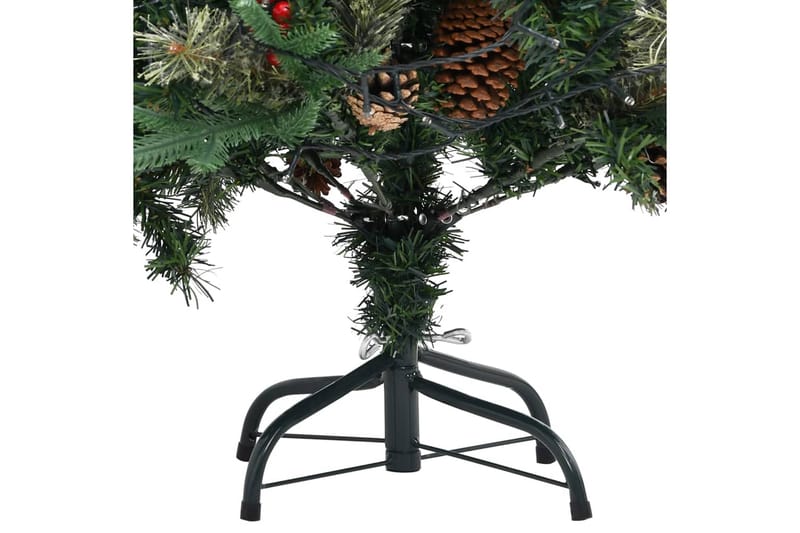 Plastgran med ljusslinga och kottar grön 150 cm PVC&PE - Inredning & dekor - Julpynt & helgdekoration - Julpynt & juldekoration - Plastgran