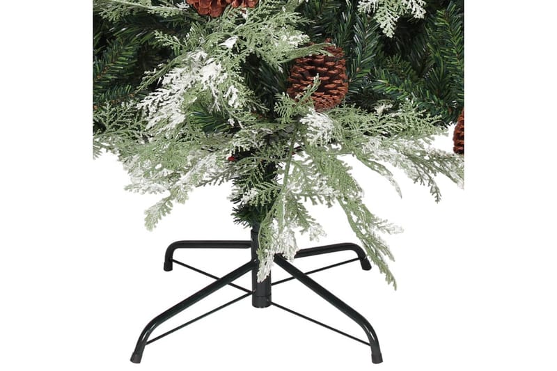 Plastgran med ljusslinga och kottar grön och vit 120 cm PVC& - Inredning & dekor - Julpynt & helgdekoration - Julpynt & juldekoration - Plastgran