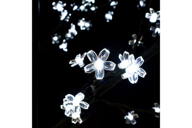 Plastgran 120 LEDs körsbärsblommor kallvitt ljus 150 cm - Svart - Plastgran