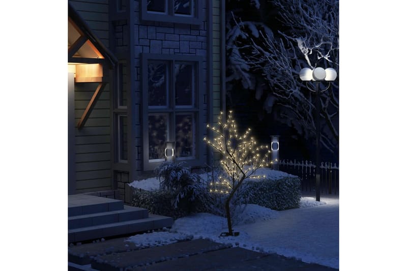 Plastgran 128 LEDs körsbärsblommor varmvitt ljus 120 cm - Svart - Inredning & dekor - Julpynt & helgdekoration - Julpynt & juldekoration - Plastgran