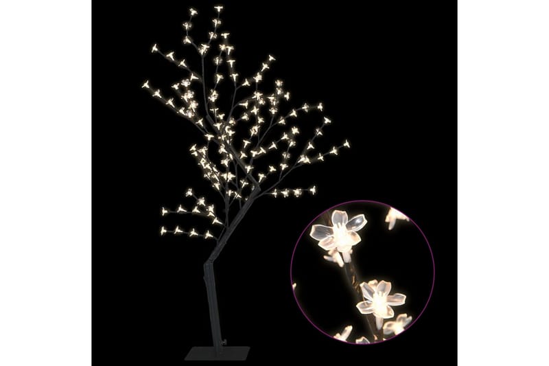 Plastgran 128 LEDs körsbärsblommor varmvitt ljus 120 cm - Svart - Inredning & dekor - Julpynt & helgdekoration - Julpynt & juldekoration - Plastgran