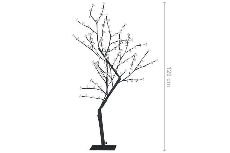 Plastgran 128 LEDs körsbärsblommor varmvitt ljus 120 cm - Svart - Inredning & dekor - Julpynt & helgdekoration - Julpynt & juldekoration - Plastgran