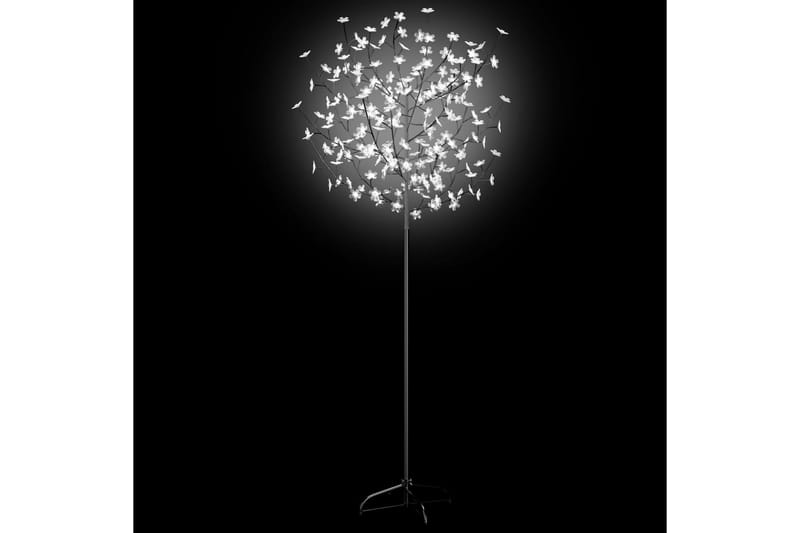 Plastgran 200 LED körsbärsblommor kallvitt ljus 180 cm - Svart - Plastgran