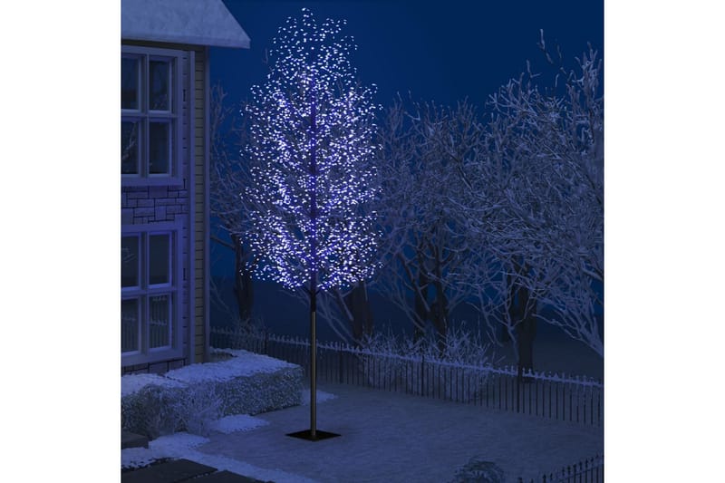 Plastgran 2000 LED körsbärsblommor blåvitt ljus 500 cm - Svart - Inredning & dekor - Julpynt & helgdekoration - Julpynt & juldekoration - Plastgran