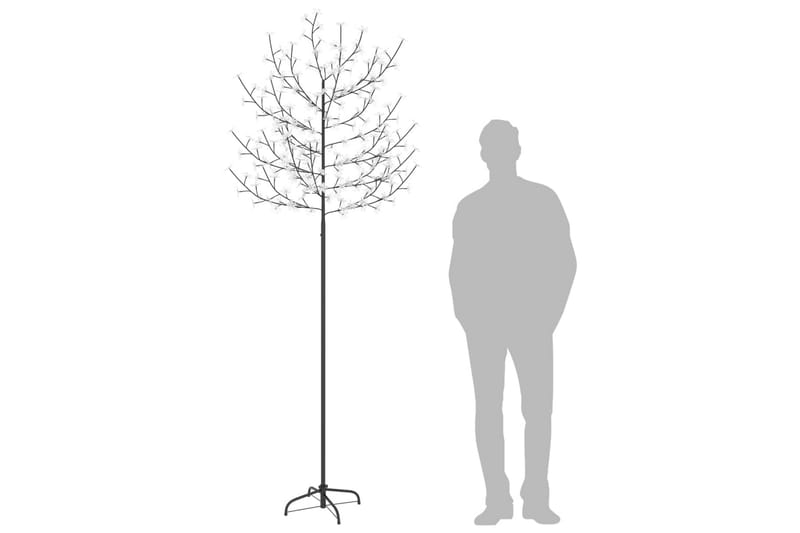 Plastgran 220 LED körsbärsblommor kallvitt ljus 220 cm - Svart - Inredning & dekor - Julpynt & helgdekoration - Julpynt & juldekoration - Plastgran