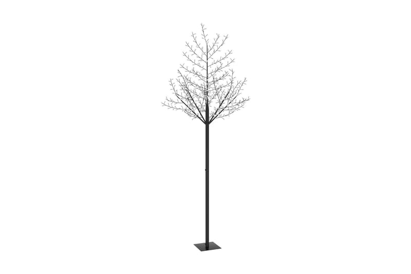 Plastgran 600 LED körsbärsblommor blått ljus 300 cm - Svart - Plastgran