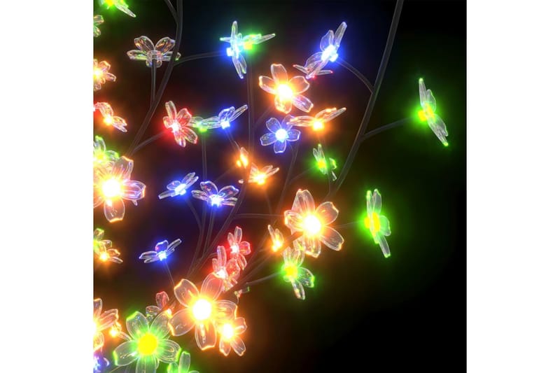 Plastgran 600 LEDs körsbärsblommor flerfärgat ljus 300 cm - Svart - Plastgran