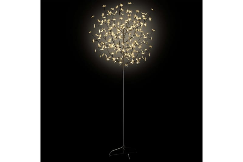 Plastgran LED körsbärsblommor varmvitt ljus 180 cm - Svart - Plastgran