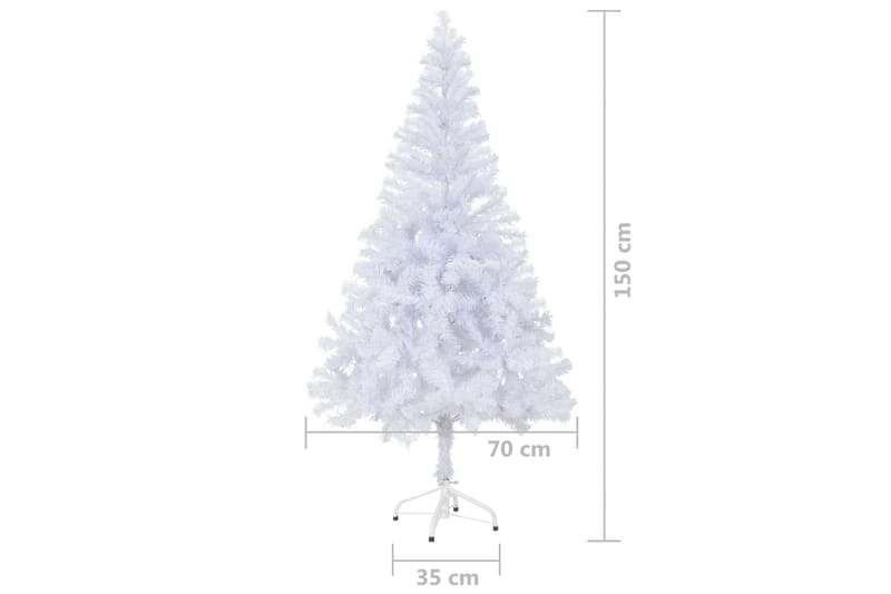 Plastgran med fot 150 cm 380 grenar - Vit - Inredning & dekor - Julpynt & helgdekoration - Julpynt & juldekoration - Plastgran
