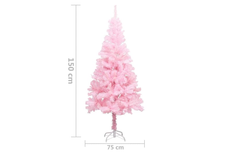 Plastgran med fot rosa 150 cm PVC - Rosa - Plastgran