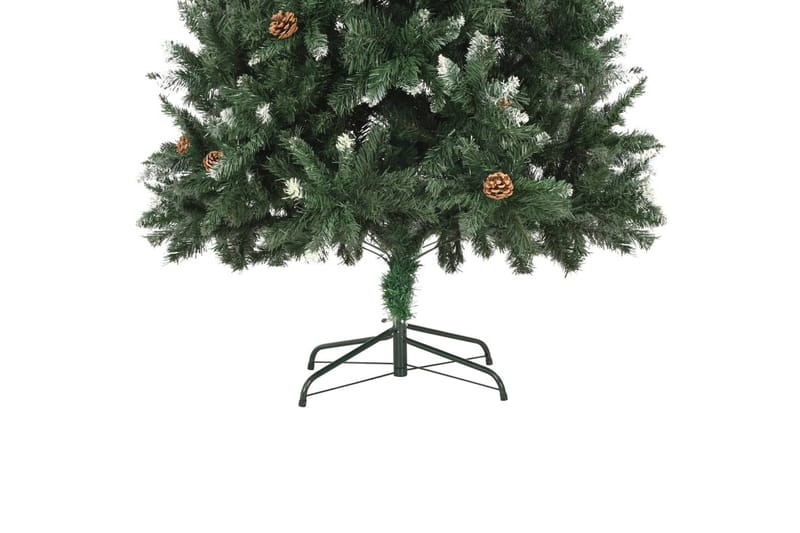 Plastgran med kottar och vitt glitter 210 cm - Grön - Inredning & dekor - Julpynt & helgdekoration - Julpynt & juldekoration - Plastgran