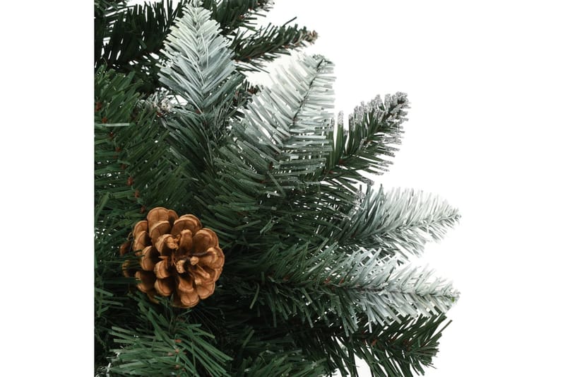 Plastgran med kottar och vitt glitter 210 cm - Grön - Inredning & dekor - Julpynt & helgdekoration - Julpynt & juldekoration - Plastgran