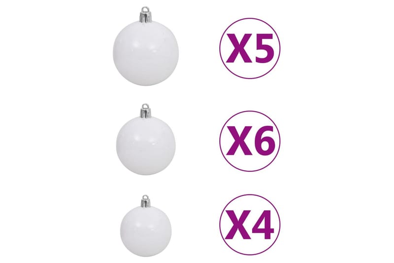 Plastgran med LED och julgranskulor blå 180 cm PVC - Inredning & dekor - Julpynt & helgdekoration - Julpynt & juldekoration - Plastgran