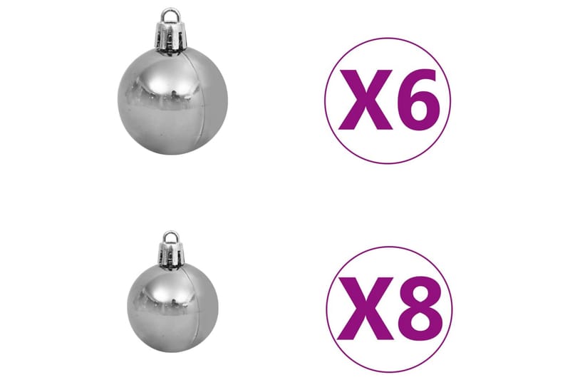 Plastgran med LED och julgranskulor blå 180 cm PVC - Inredning & dekor - Julpynt & helgdekoration - Julpynt & juldekoration - Plastgran