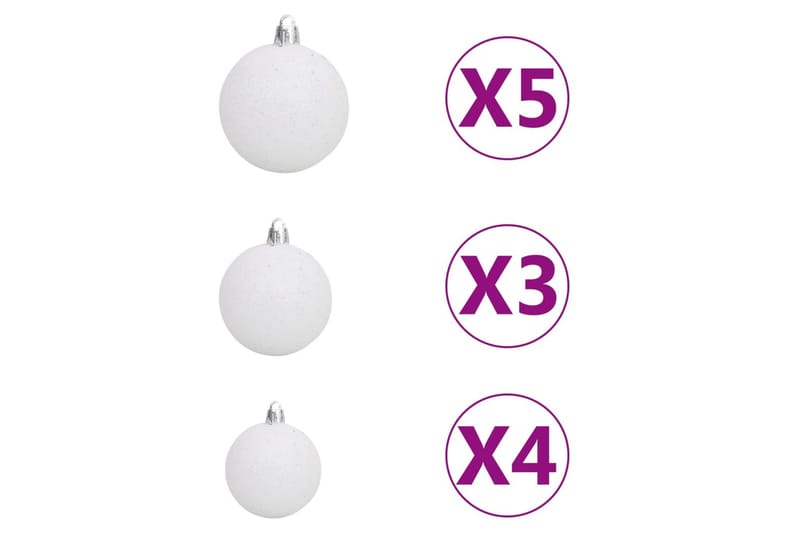 Plastgran med LED och julgranskulor blå 180 cm PVC - Inredning & dekor - Julpynt & helgdekoration - Julpynt & juldekoration - Plastgran