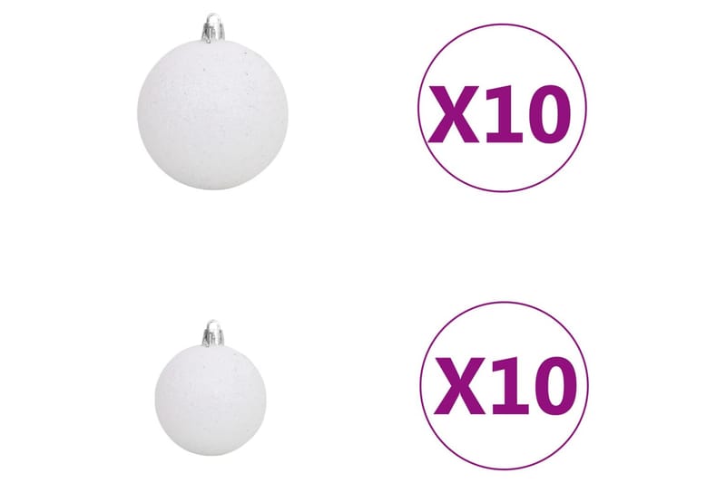 Plastgran med LED och julgranskulor blå 210 cm PVC - Inredning & dekor - Julpynt & helgdekoration - Julpynt & juldekoration - Plastgran