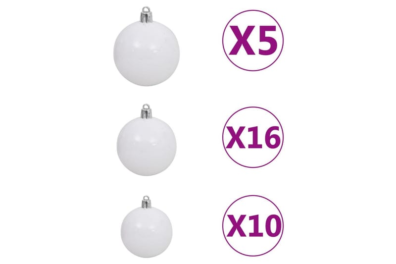 Plastgran med LED och julgranskulor blå 210 cm PVC - Inredning & dekor - Julpynt & helgdekoration - Julpynt & juldekoration - Plastgran