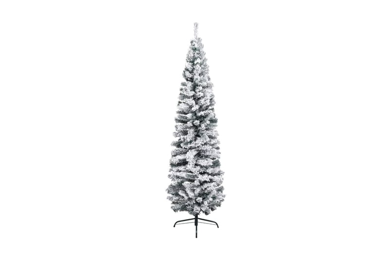Smal plastgran med snö grön 210 cm PVC - Grön - Inredning & dekor - Julpynt & helgdekoration - Julpynt & juldekoration - Plastgran