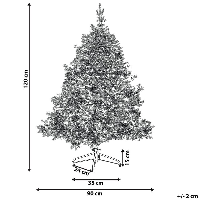 Tomichi Liten Snöig Plastgran 120 cm - Vit|Svart|Grön - Inredning & dekor - Julpynt & helgdekoration - Julpynt & juldekoration - Plastgran
