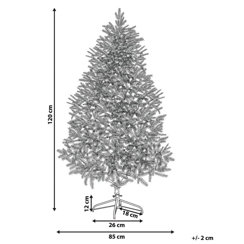 Konstgjord Snöig Julgran Bassie - 85x85x120 cm - Inredning & dekor - Julpynt & helgdekoration - Julpynt & juldekoration - Plastgran