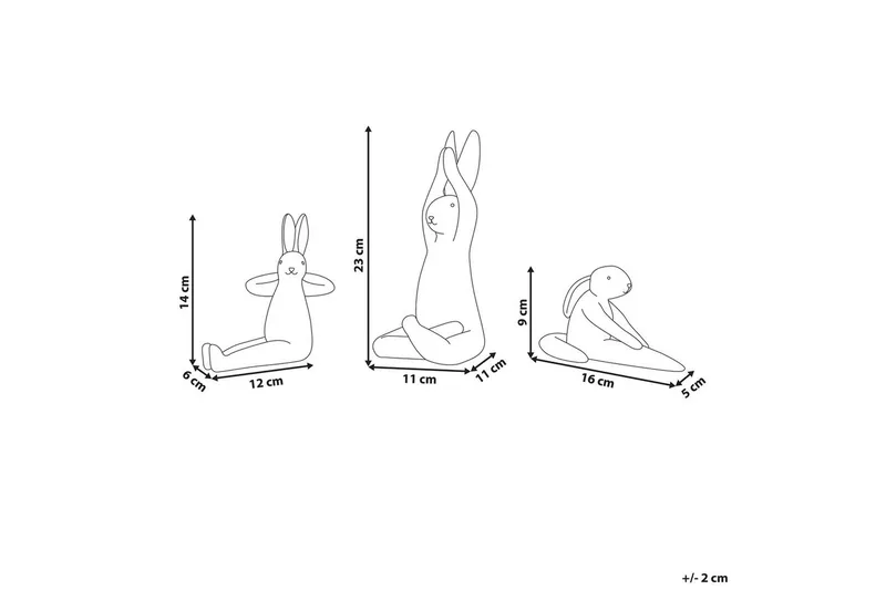 Prydnadsfigur Brest set om 3 - Inredning & dekor - Julpynt & helgdekoration - Påskpynt & påskdekoration - Påskpynt harar & kaniner