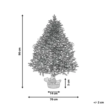 Ringrose Liten Snöig Plastgran 90 cm - Grön|Vit|Beige - Inredning & dekor - Julpynt & helgdekoration - Julpynt & juldekoration - Plastgran