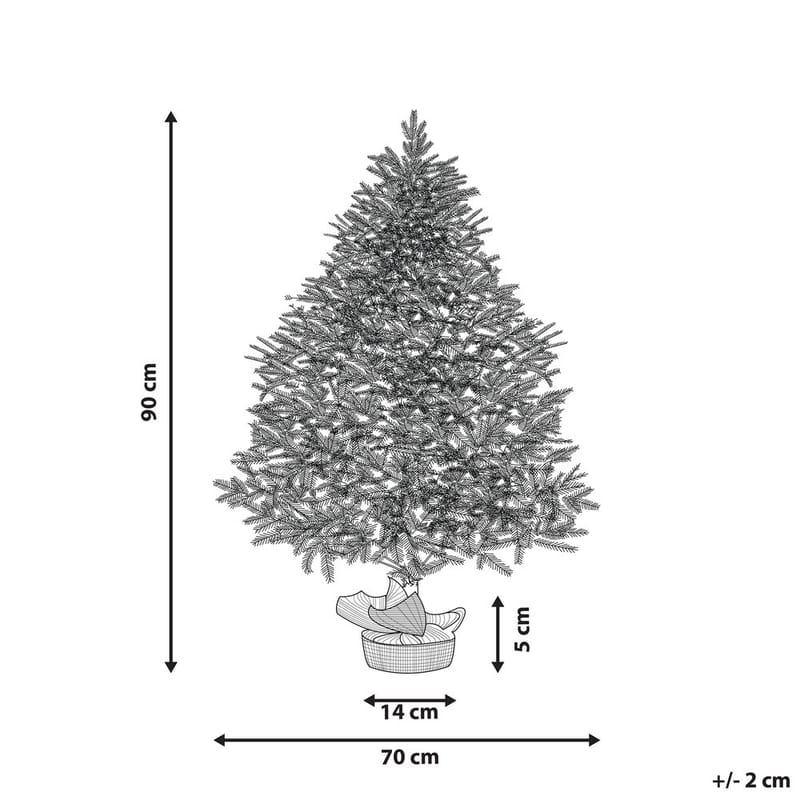 Ringrose Liten Snöig Plastgran 90 cm - Grön|Vit|Beige - Inredning & dekor - Julpynt & helgdekoration - Julpynt & juldekoration - Plastgran