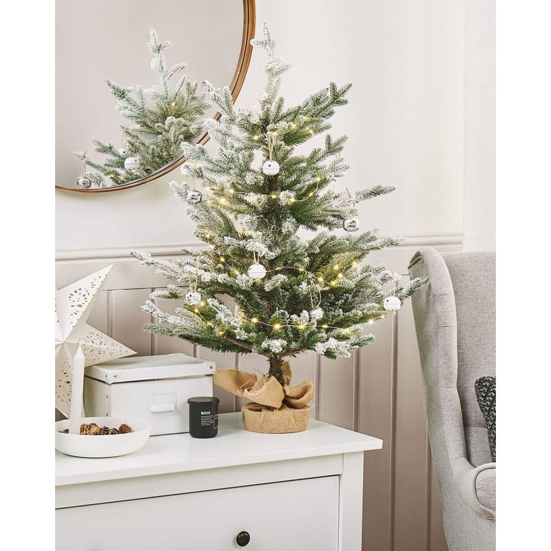 Ringrose Liten Snöig Plastgran 90 cm - Grön|Vit|Beige - Inredning & dekor - Julpynt & helgdekoration - Julpynt & juldekoration - Plastgran