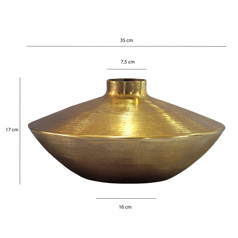 Helin Bordsvas 35 cm i aluminium - Guld - Inredning & dekor - Dekor & inredningsdetaljer