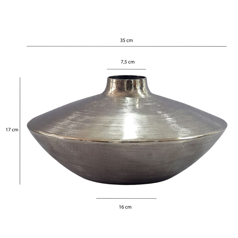 Helin Bordsvas 35 cm i aluminium - Silver - Inredning & dekor - Dekor & inredningsdetaljer