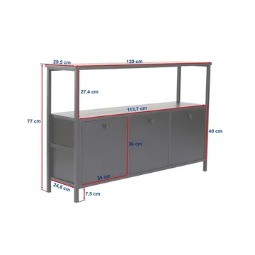 Hemani Konsollbord 120 cm - Svart - Möbler - Vardagsrum - Soffbord & vardagsrumsbord - Avlastningsbord & konsolbord